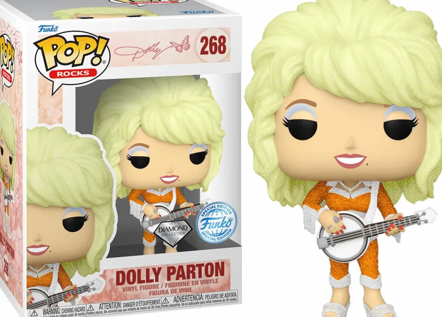 Standard Pop!>Dolly Parton - Diamond Glitter Pop! Vinyl Figure