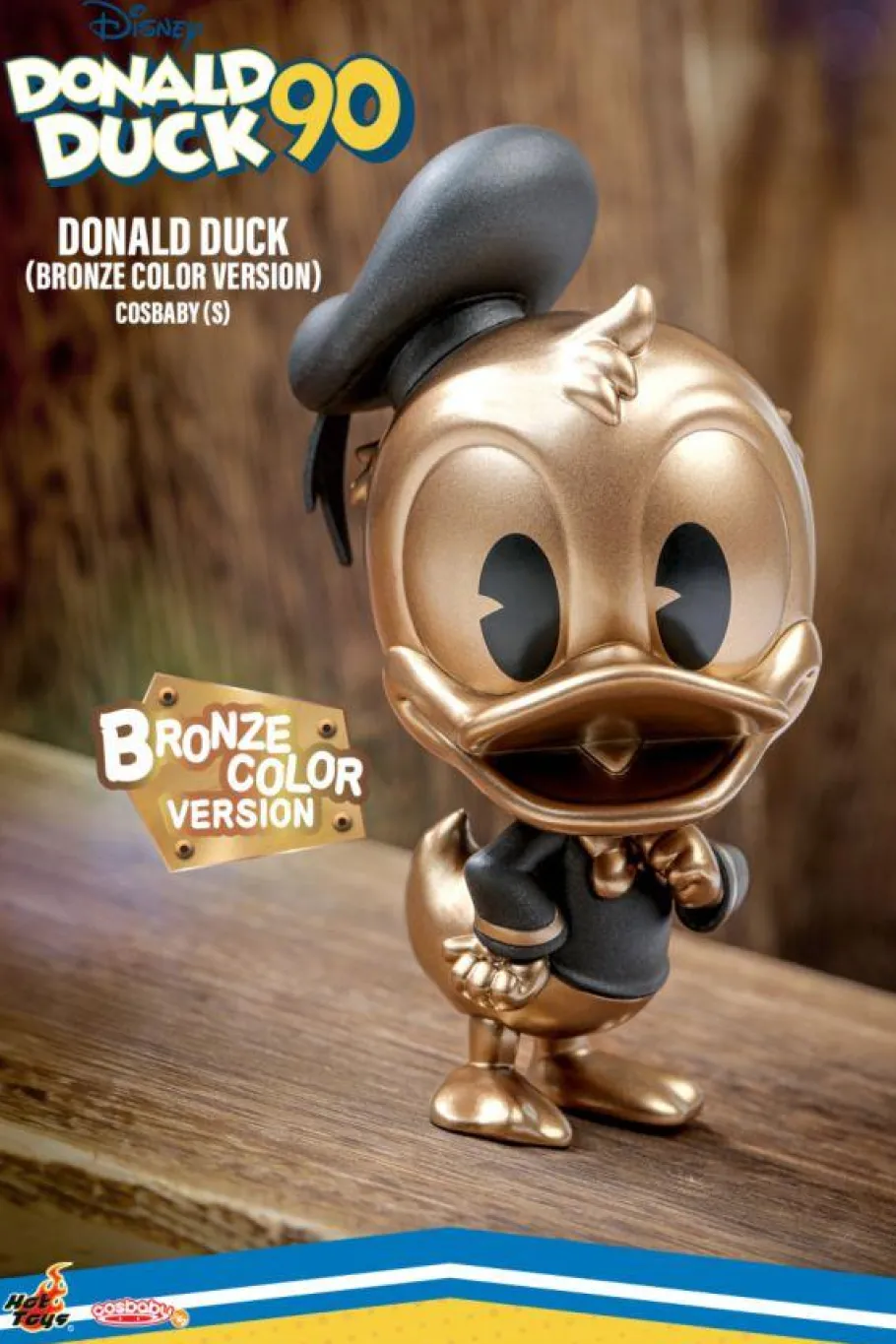 Cosbaby>Disney Donald Duck - Donald Duck (Bronze Colour Version) 90th Anniversary Cosbaby (S) Hot Toys Figure