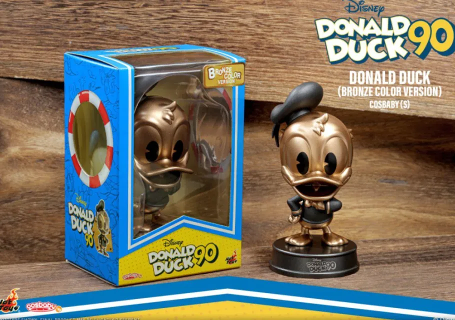 Cosbaby>Disney Donald Duck - Donald Duck (Bronze Colour Version) 90th Anniversary Cosbaby (S) Hot Toys Figure