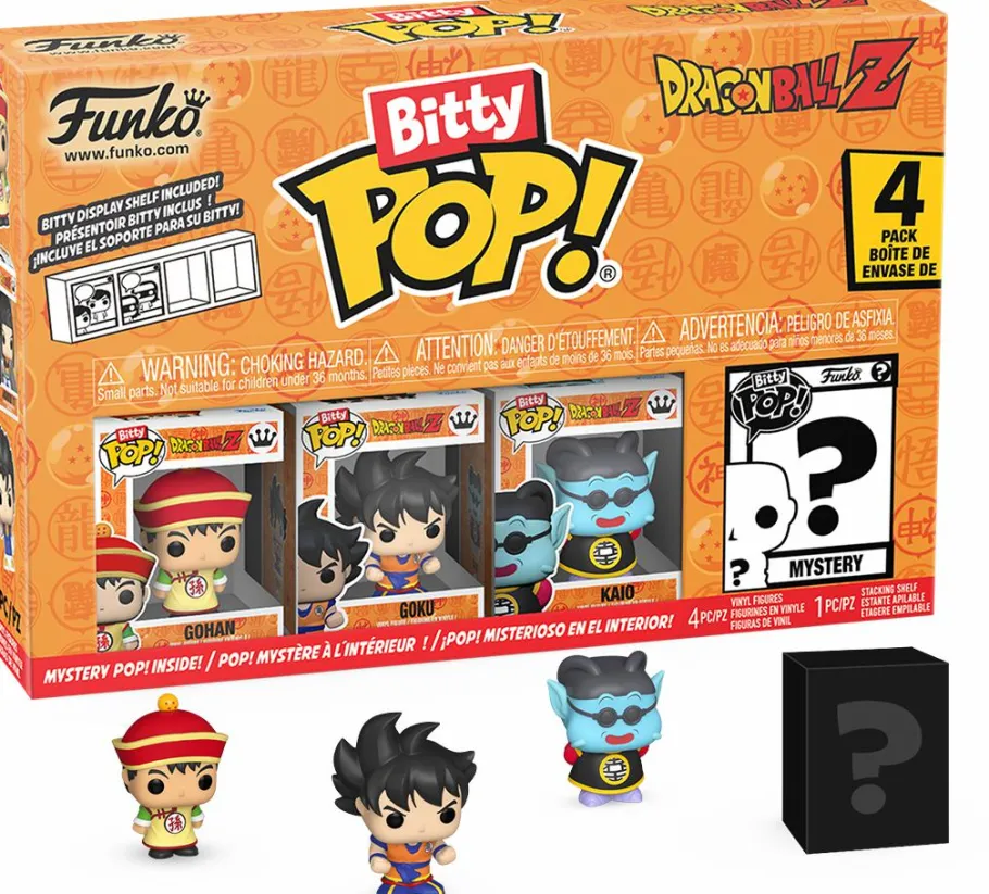 Pop! Bundles>Dragon Ball Z - Gohan, Goku, Kaio & Mystery Bitty Pop! Vinyl Figure 4-Pack