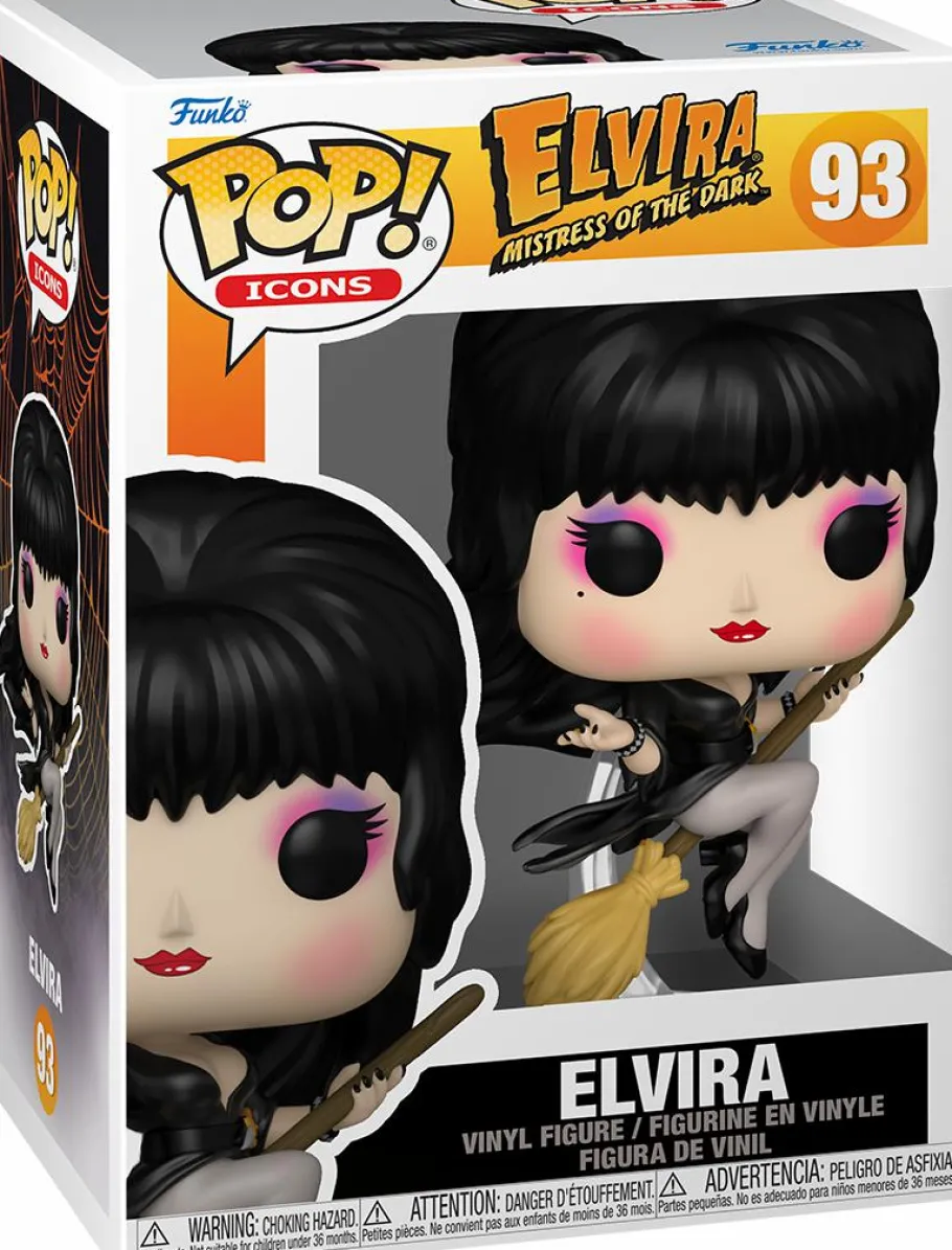 Standard Pop!>Elvira : Mistress of the Dark - on Broom Pop! Vinyl Figure