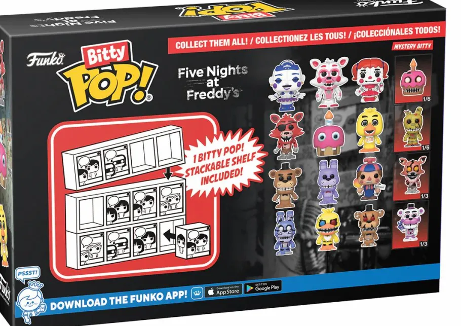 Blind Box>Five Nights at Freddy's - Foxy, Cupcake, Chica & Mystery Bitty Pop! Vinyl Figure 4-Pack