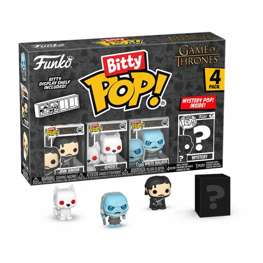 Pop! Bundles>Game of Thrones - Jon Snow, Ghost, White Walker & Mystery Bitty Pop! Vinyl Figure 4-Pack