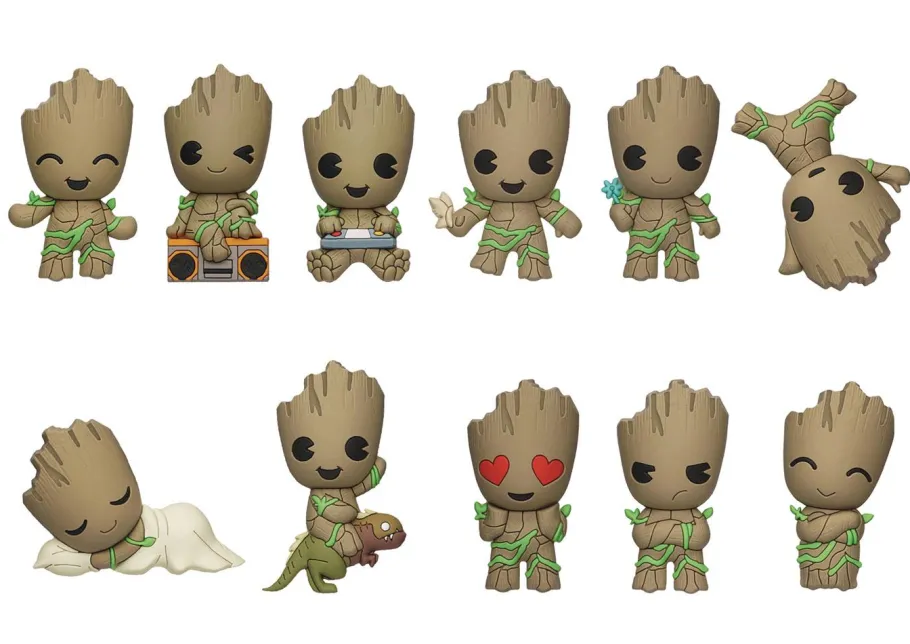 Blind Box>Guardians of the Galaxy - Groot 3D Figural Foam Bag Clip Blind Bag (Display of 24)