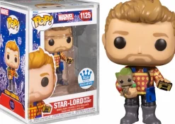 Pop! Chases, Vault, Limited Editions, Ppp Items>Guardians of the Galaxy - Star-Lord with Groot Holiday Pop! Vinyl Figure in Acrylic Pop! Protector (Funko / Popcultcha Exclusive)