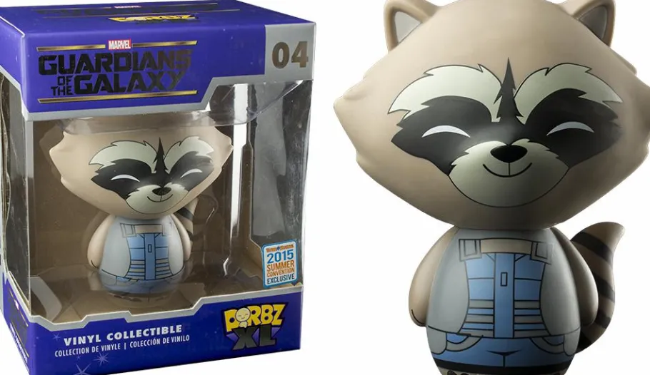 Designer Vinyl>Guardians of the Galaxy - Nova Suit Rocket Raccoon 6" Dorbz XL Vinyl Figure (2015 Summer Convention Exclusive Stickered)