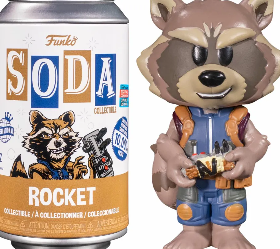Designer Vinyl>Guardians of the Galaxy - Rocket Raccoon Vinyl SODA Figure in Collector Can (2021 Fall Convention Exclusive) (Popcultcha Exclusive)