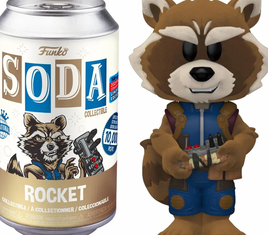 Designer Vinyl>Guardians of the Galaxy - Rocket Raccoon Vinyl SODA Figure in Collector Can (2021 Fall Convention Exclusive) (Popcultcha Exclusive)