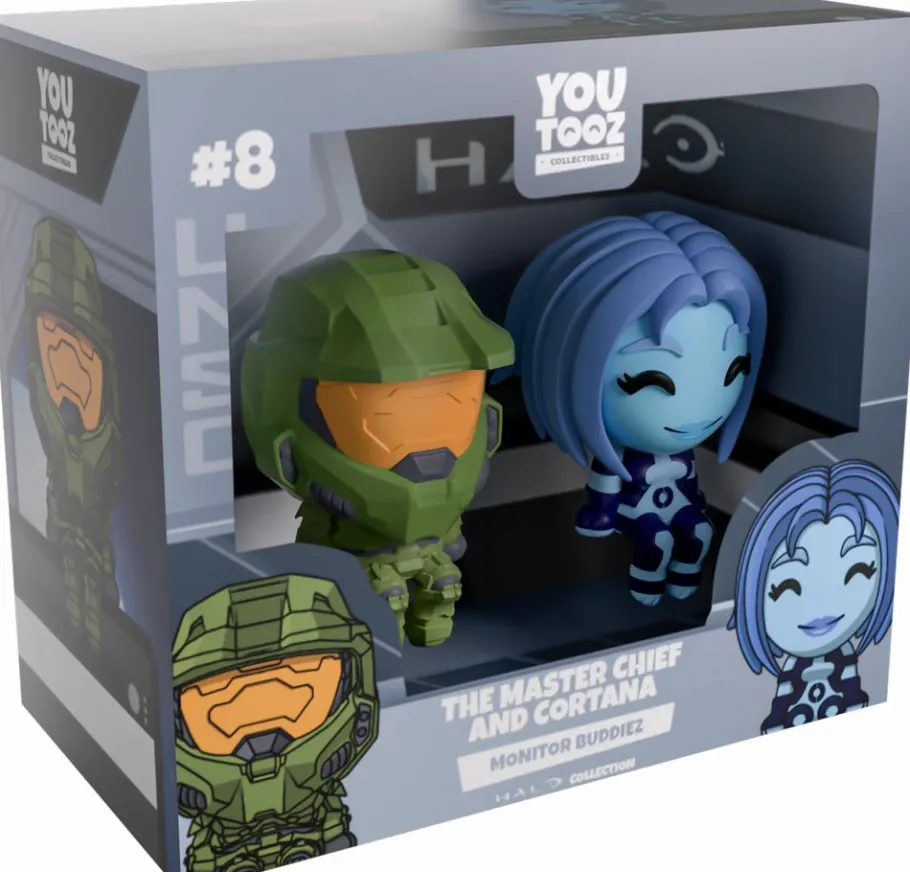 Designer Vinyl>Halo - The Master Chief and Cortana Monitor Buddiez 2.5" Vinyl Figure 2-Pack