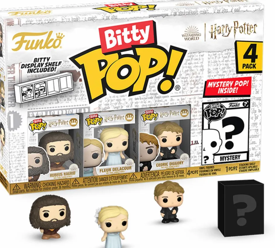 Blind Box>Harry Potter and the Goblet of Fire - Hagrid, Fleur, Cedric & Mystery Bitty Pop! Vinyl Figure 4-Pack