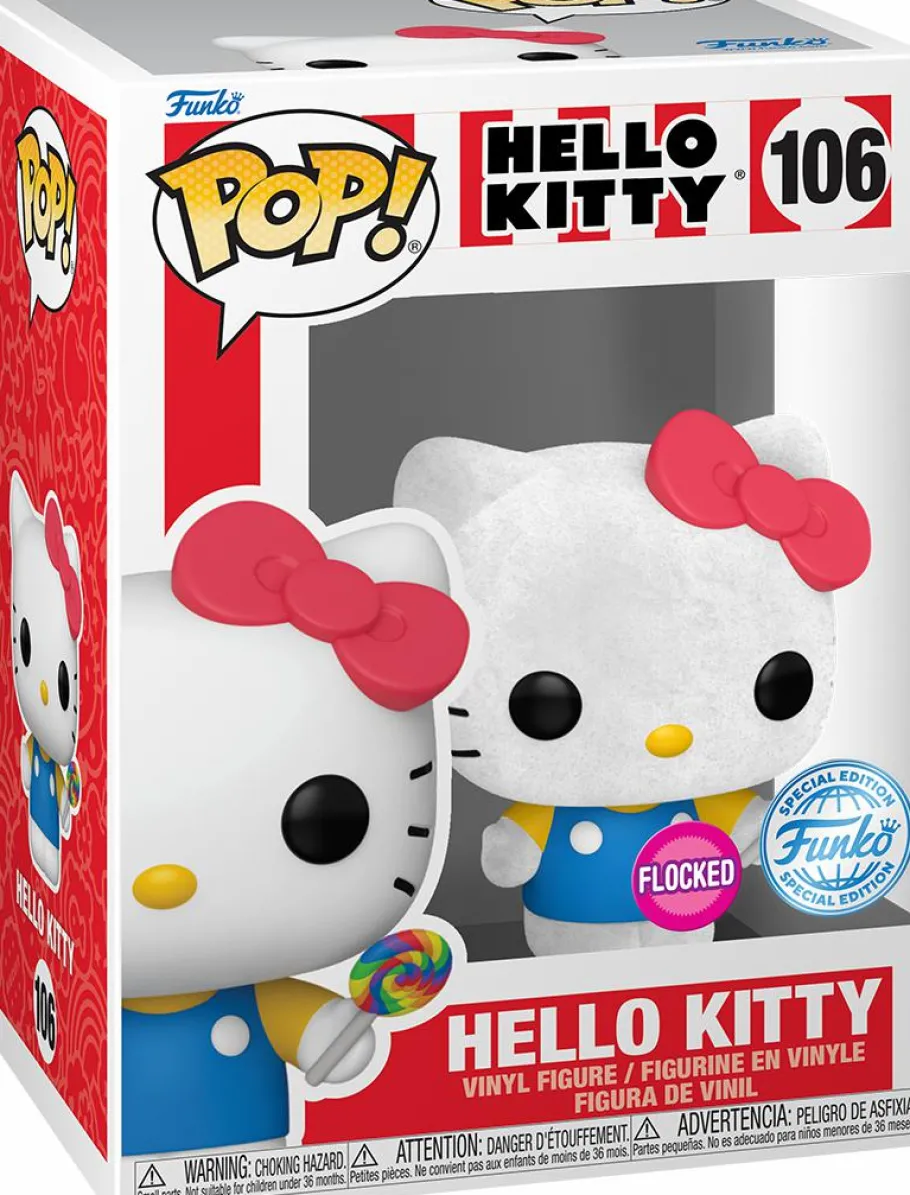Standard Pop!>Hello Kitty - with Lollipop (Flocked) Pop! Vinyl Figure