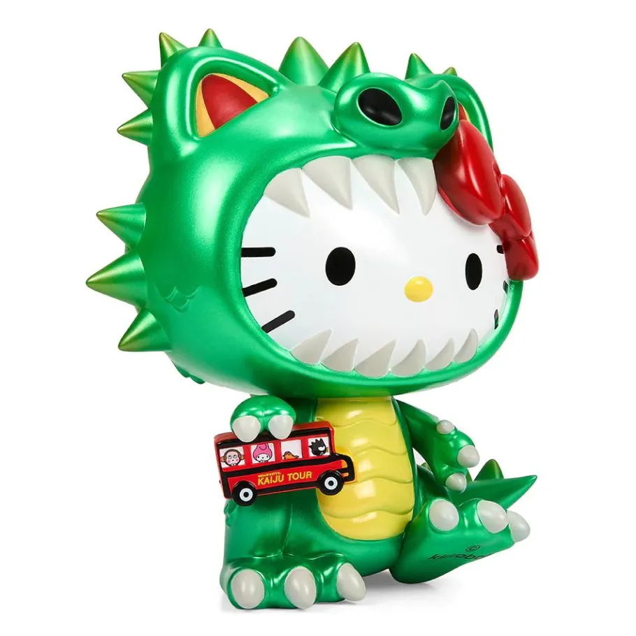 Designer Vinyl>Hello Kitty - Kaiju Cosplay Metallic Green Edition 8" Vinyl Figure