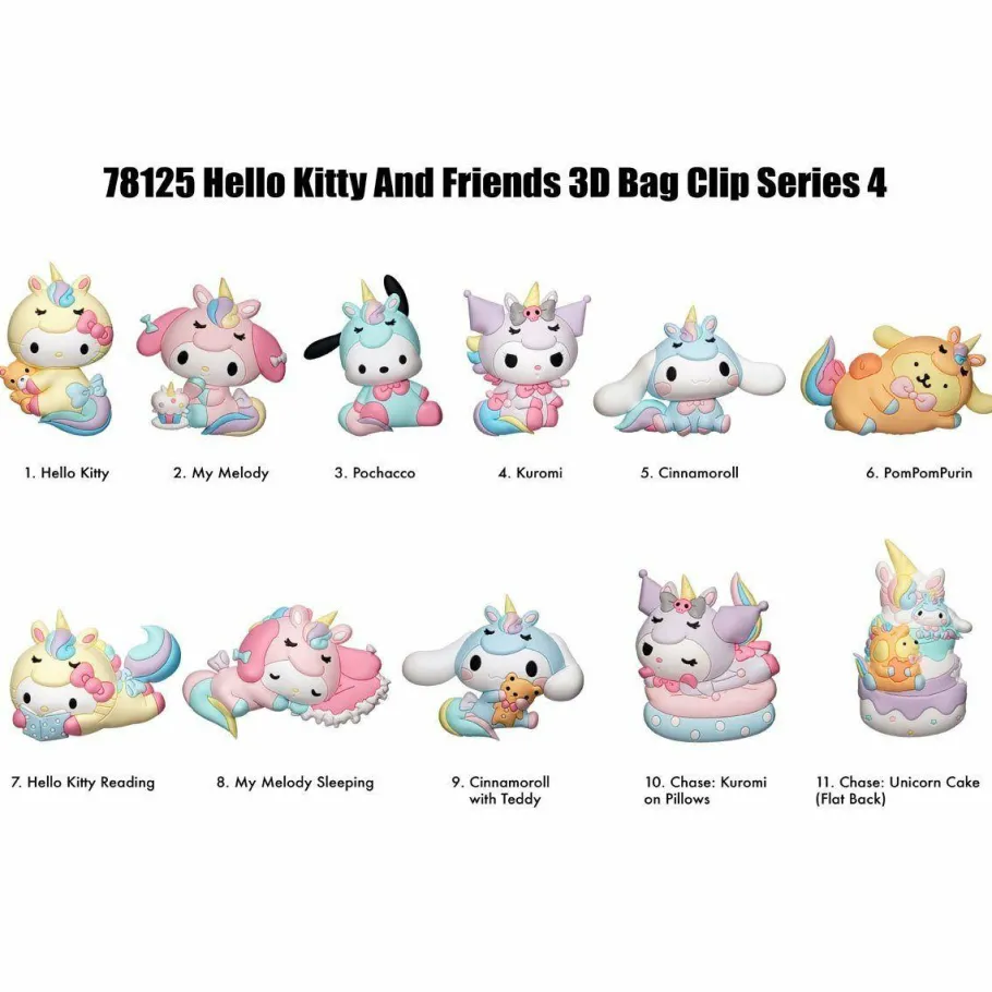 Designer Vinyl>Hello Kitty and Friends - Series 4 3D Figural Foam Bag Clip Blind Bag (Display of 24)