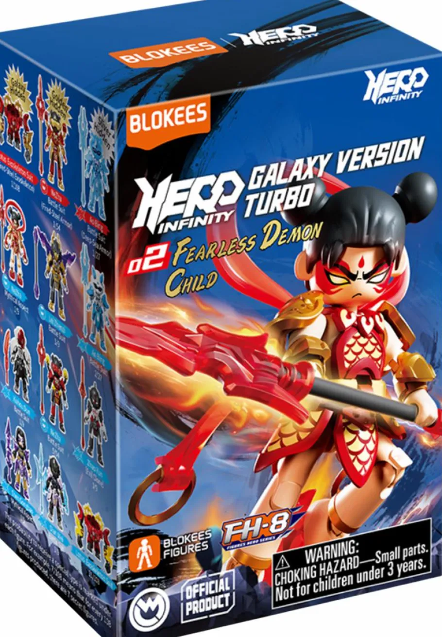 Designer Vinyl>Popcultcha Hero Infinity - Galaxy Version Turbo 02 Fearless Demon Child Blind Box Articulated Model Kit (Display of 9)