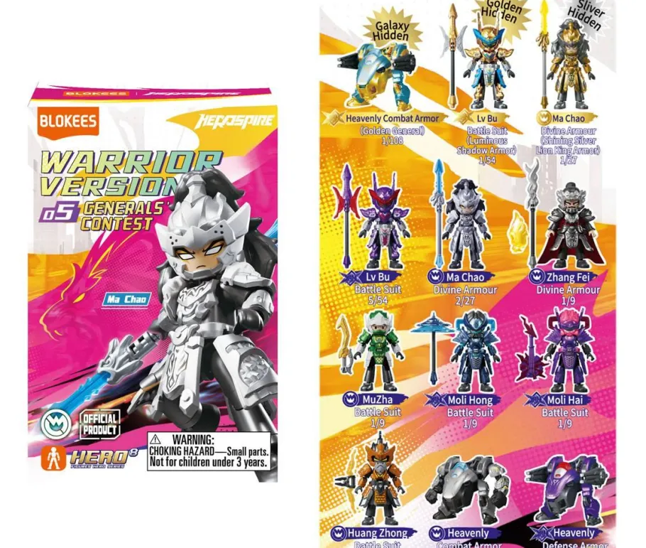 Designer Vinyl>Popcultcha Herospire - Warrior Version 05 Generals' Contest Blind Box Articulated Model Kit (Display of 9)