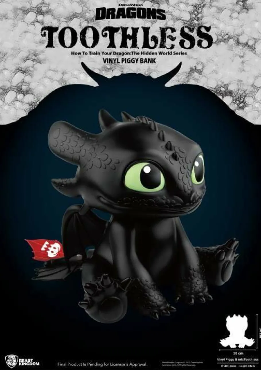 Designer Vinyl>How to Train Your Dragon - Toothless 13" Vinyl Piggy Bank