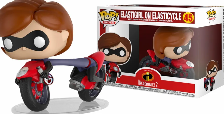 Pop! Rides & Town>The Incredibles Incredibles 2 - Elastigirl with Elasticycle Pop! Rides Vinyl Figure
