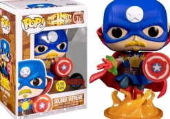 Standard Pop!>Marvel Infinity Warps - Soldier Supreme with Shield Glow in the Dark Pop! Vinyl Figure