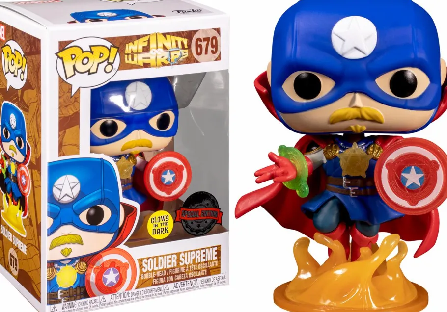 Standard Pop!>Marvel Infinity Warps - Soldier Supreme with Shield Glow in the Dark Pop! Vinyl Figure