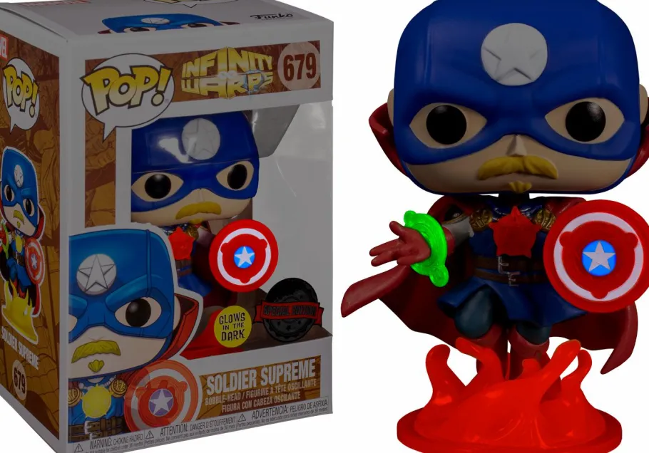 Standard Pop!>Marvel Infinity Warps - Soldier Supreme with Shield Glow in the Dark Pop! Vinyl Figure