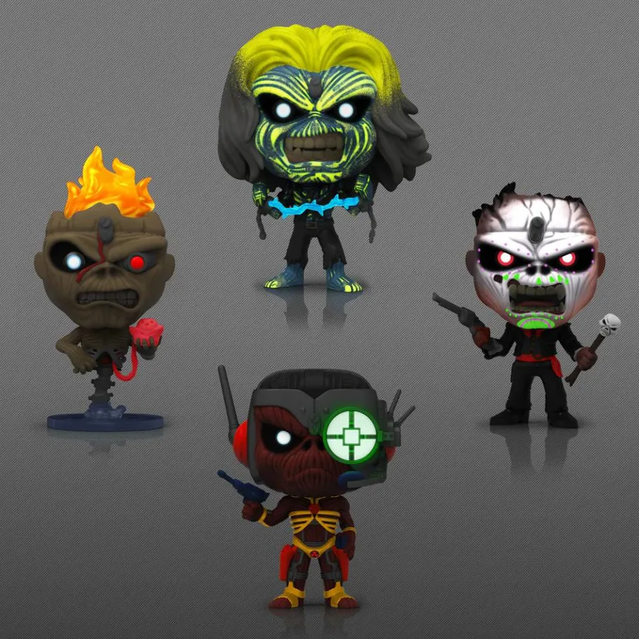 Pop! Bundles>Iron Maiden - Eddie Glow in the Dark Pop! Vinyl Figure 4-Pack