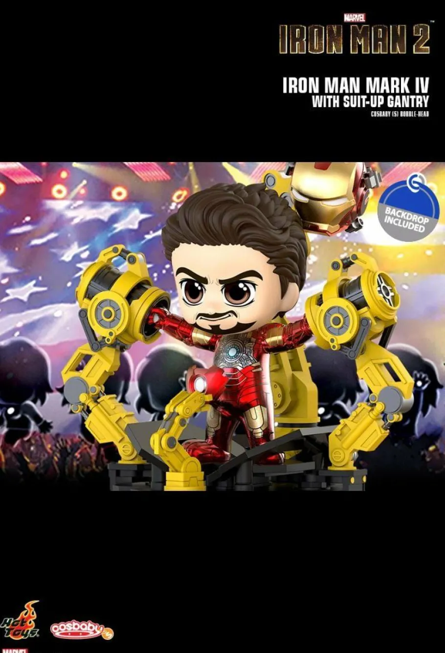 Designer Vinyl>Iron Man 2 - Mark IV With Suit-Up Gantry Cosbaby (S) Hot Toys Figure