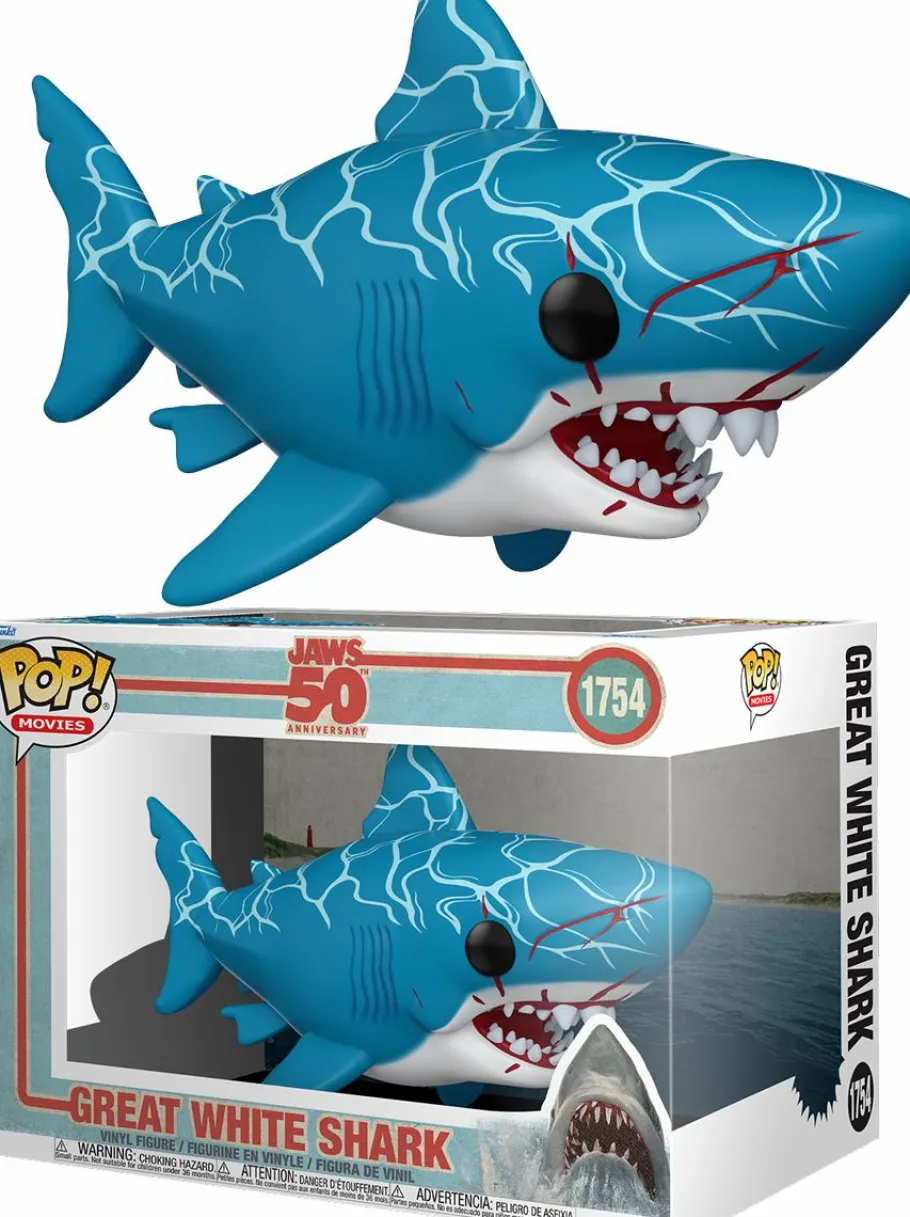Super-Sized Pop!>Jaws - Great White Shark 50th Anniversary 6" Super Sized Pop! Vinyl Figure