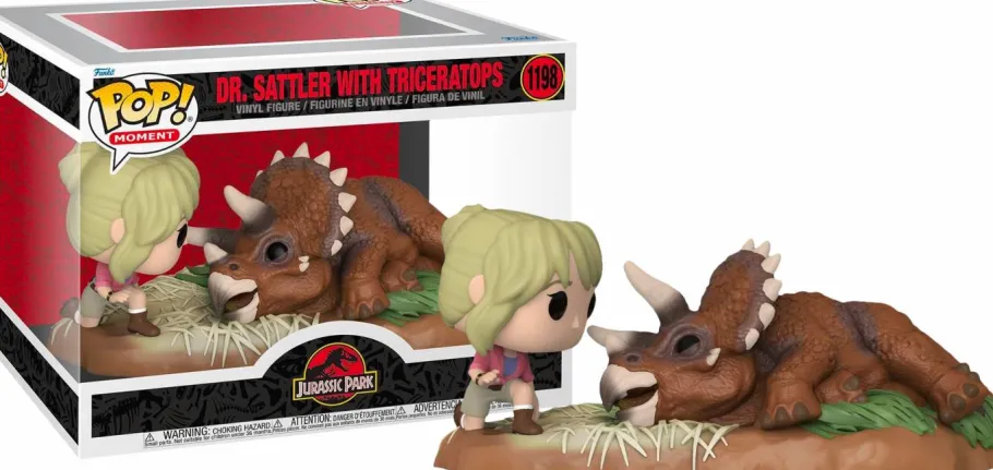 Pop! Moments>Jurassic Park - Dr. Ellie Sattler with Triceratops Movie Moments Pop! Vinyl Figure