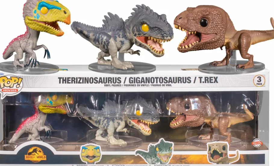 Standard Pop!>Jurassic World : Dominion - Therizinosaurus, Giganotosaurus & T-Rex Pop! Vinyl Figure 3-Pack