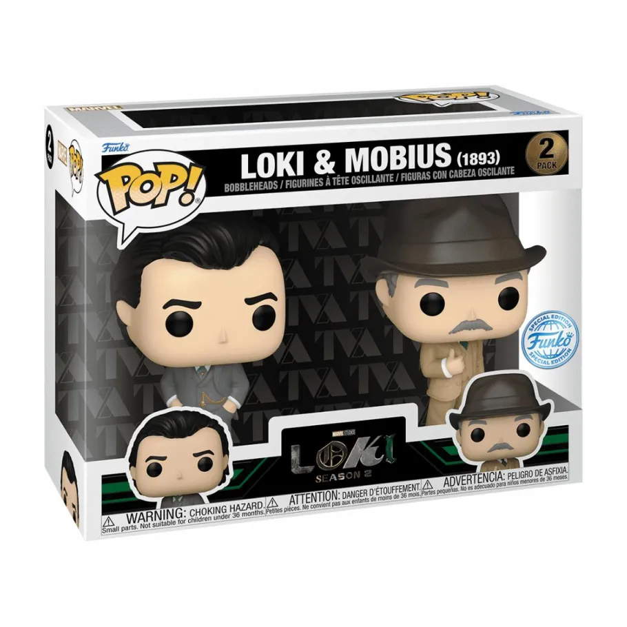 Standard Pop!>Loki (2021) - & Mobius (1893) Pop! Vinyl Figure 2-Pack (Popcultcha Exclusive)