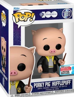 Funko Convention Exclusives>Looney Tunes x Harry Potter - Porky Pig Hufflepuff Pop! Vinyl Figure (2023 Fall Convention Exclusive) (Popcultcha Exclusive)