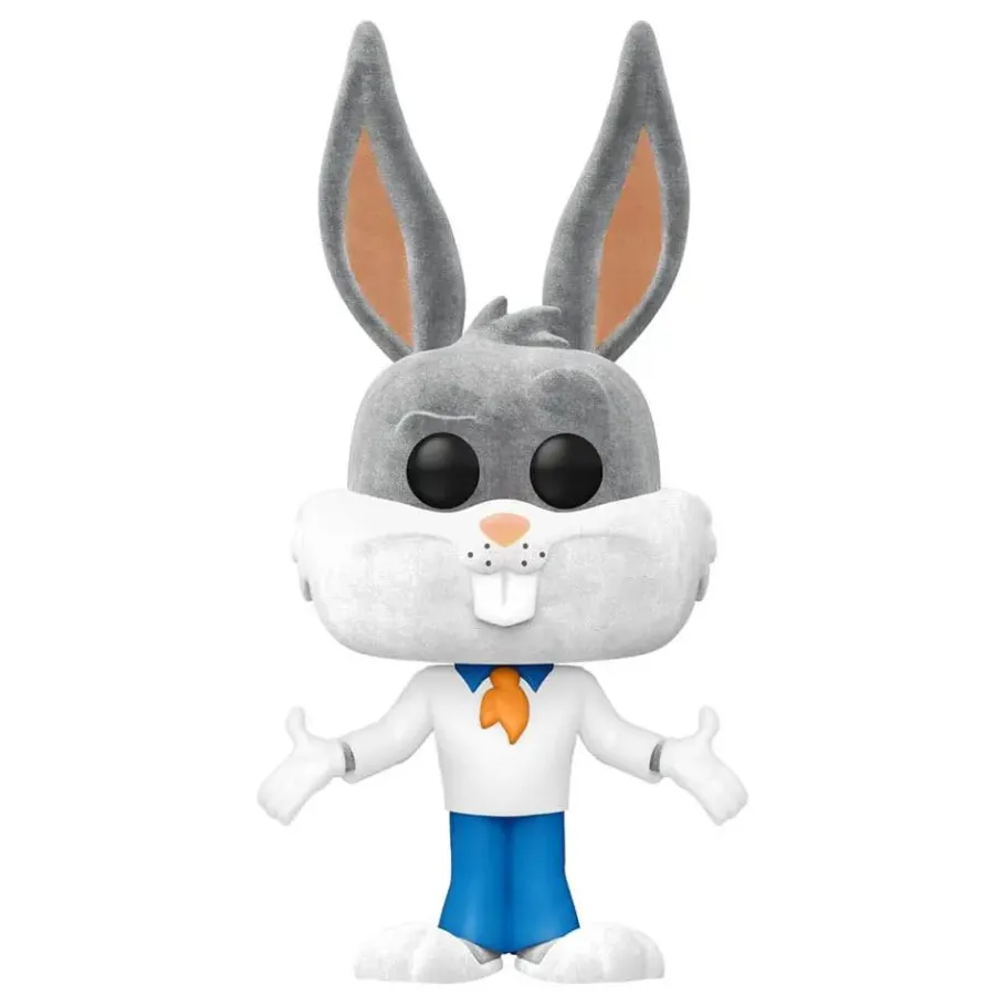 Pop! & Tee Sets>Scooby Doo Looney Tunes x Scooby-Doo - Bugs Bunny as Fred Jones Warner Bros. 100th Anniversary Flocked Pop! Vinyl Figure & T-Shirt Box Set