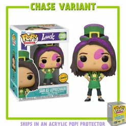 Pop! Chases, Vault, Limited Editions, Ppp Items>Luck (2022) - Sam as Leprechaun Pop! Vinyl Figure in Acrylic Protector (Chase Variant)