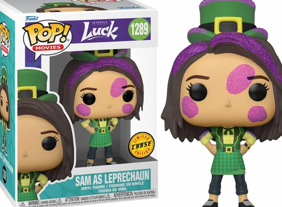 Pop! Chases, Vault, Limited Editions, Ppp Items>Luck (2022) - Sam as Leprechaun Pop! Vinyl Figure in Acrylic Protector (Chase Variant)