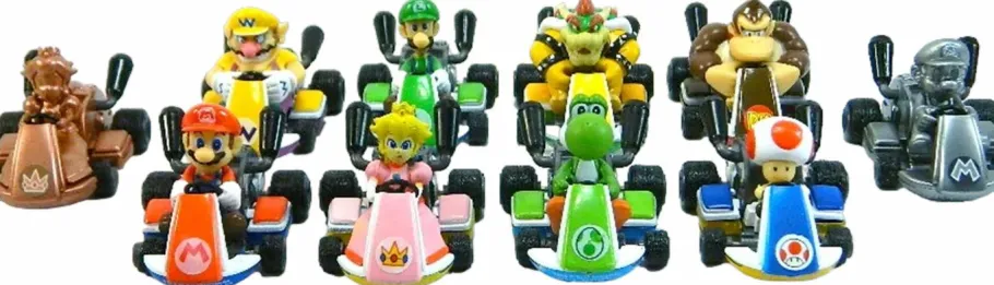 Blind Box>Super Mario Mariokart - Pull Back Racers 2" Blind Box Capsule (Display of 12)