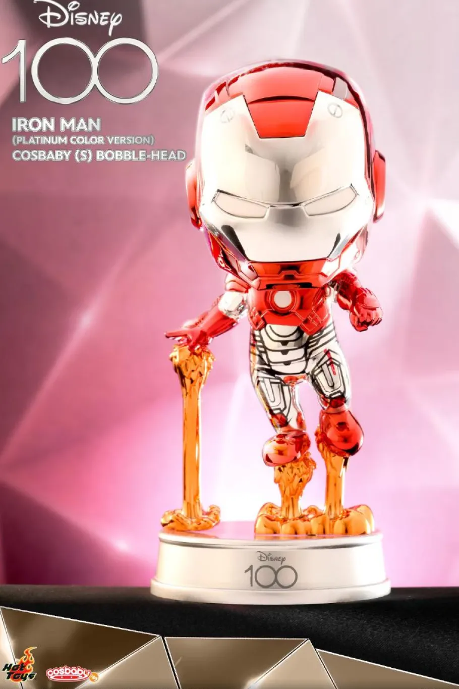 Cosbaby>Marvel - Iron Man Disney 100 (Platinum Colour Version) Cosbaby (S) Hot Toys Figure