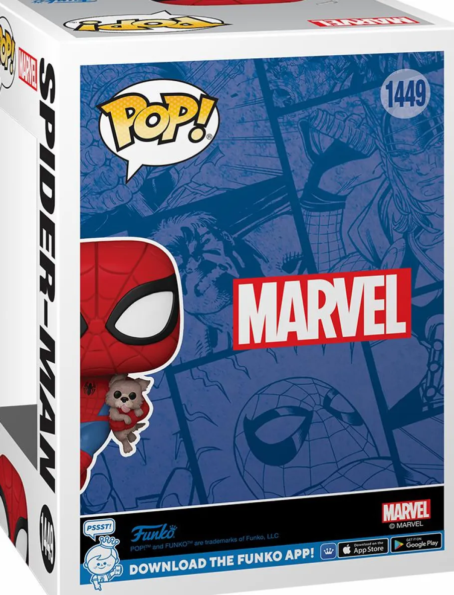 Standard Pop!>Spider-Man Marvel - with Sandwich the Dog Pop! Vinyl Figure