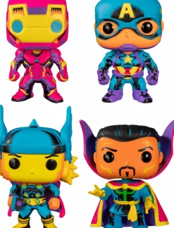 Pop! Bundles>Guardians of the Galaxy Marvel: Blacklight - Guardians of the Neon Pop! Vinyl Bundle (Set of 4)