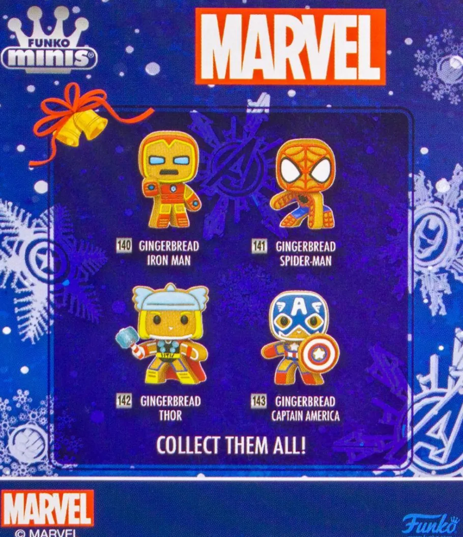 Blind Box>Marvel : Holiday - Gingerbread Minis 3” Scale Vinyl Figure (Display of 12)