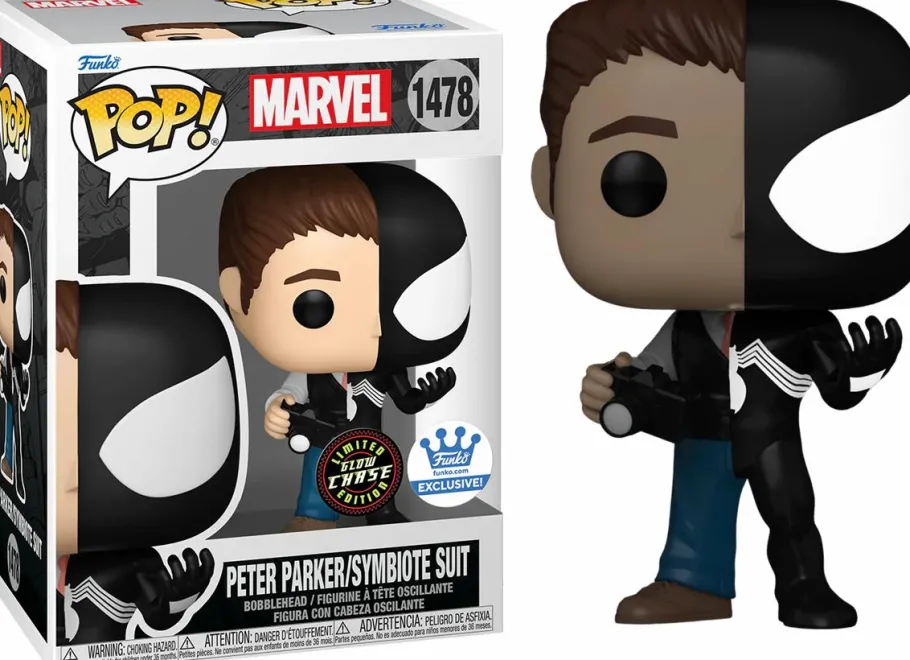 Standard Pop!>Spider-Man Marvel: Split - Peter Parker/Symbiote Suit Pop! Vinyl Figure