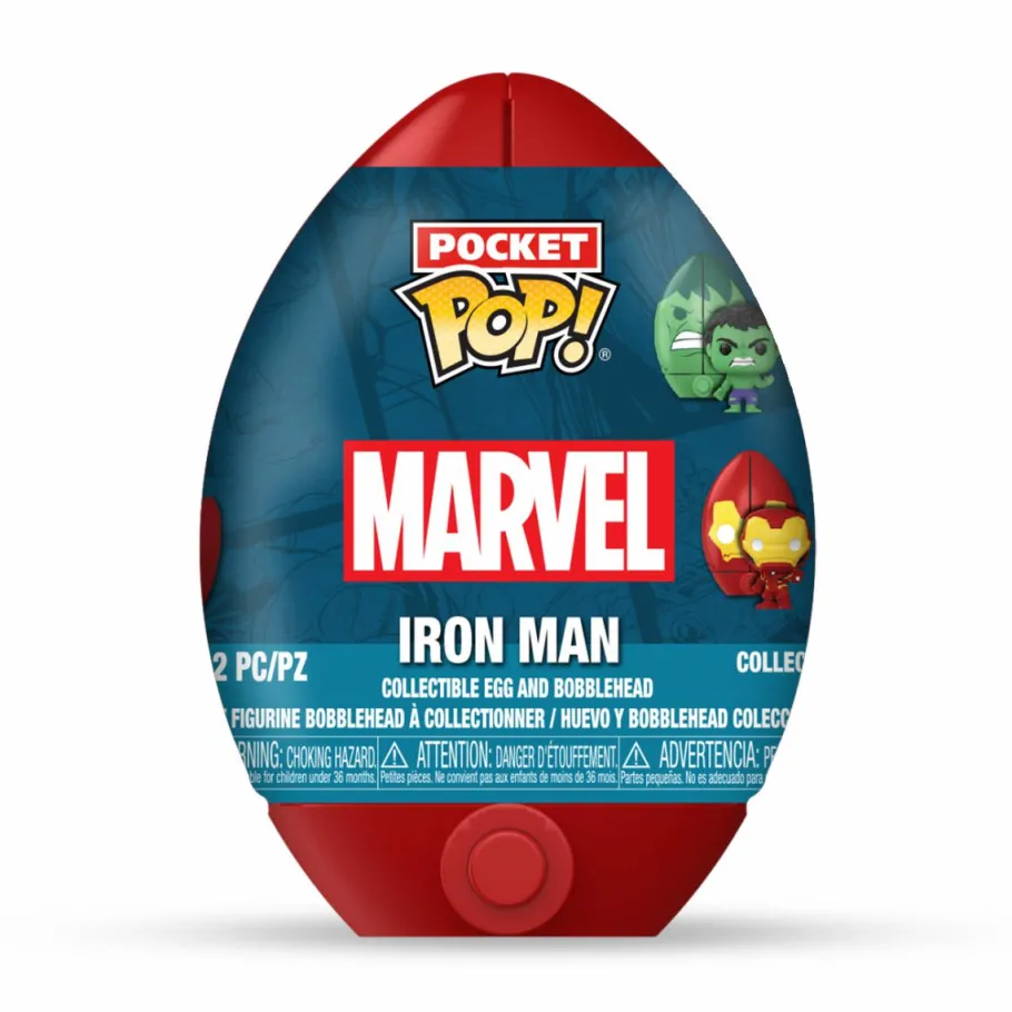 Designer Vinyl>The Avengers Marvel: - Pocket Pop! Vinyl Figure in Easter Egg (Display of 12 Units)