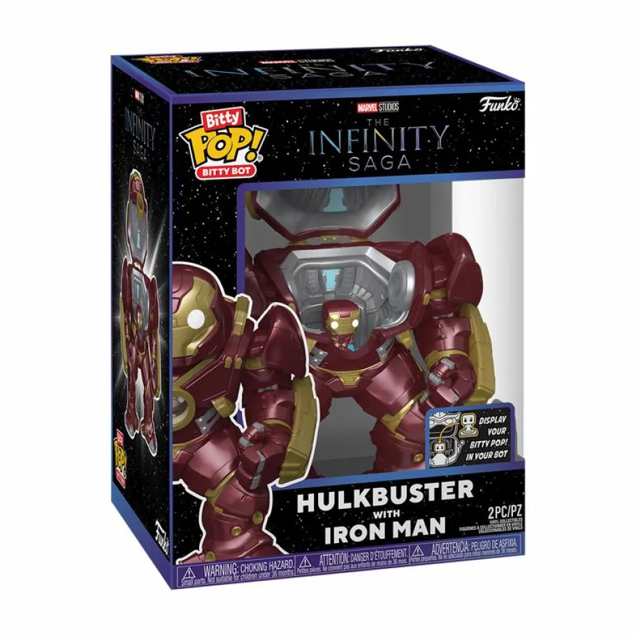 Pop! Bundles>Marvel : The Infinity Saga - Hulkbuster with Iron Man Bitty Pop! Bot Vinyl Figure