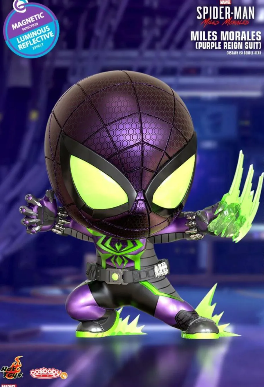 Cosbaby>Spider-Man Marvel’s : Miles Morales - Miles Morales Purple Reign Suit Cosbaby (S) Hot Toys Figure