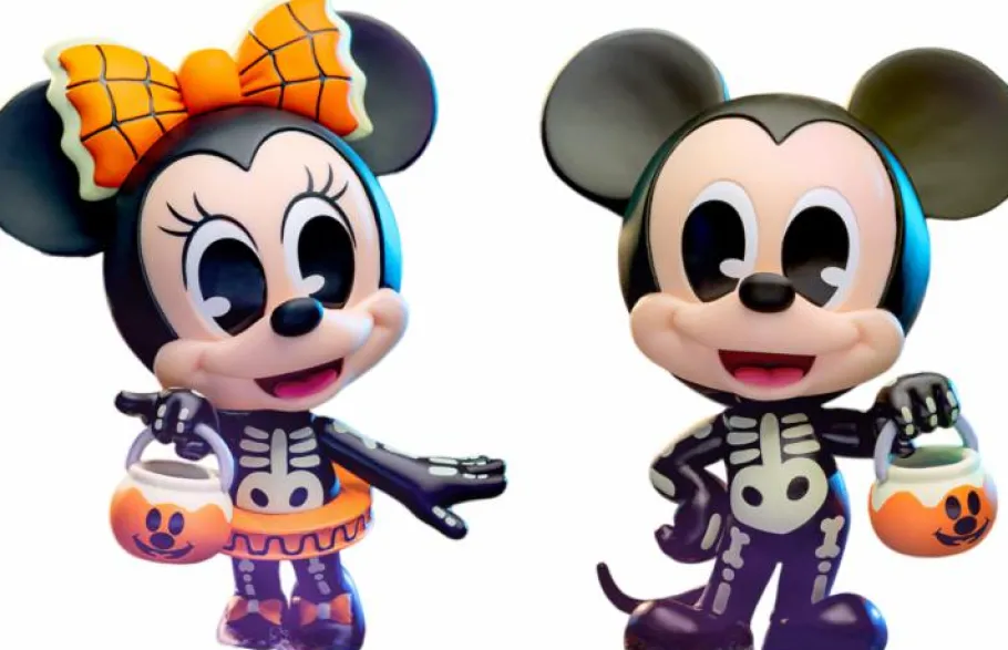 Cosbaby>Mickey Mouse Mickey and Friends - Mickey & Minnie in Skeleton Costume Cosbaby (S) Hot Toys Figure 2-Pack