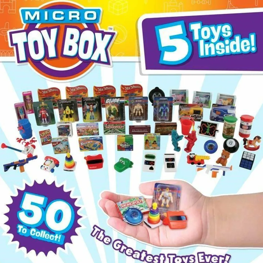 Blind Box>World's Smallest Micro Toy Box - Miniature Collectibles Series 1 (5 Pieces)