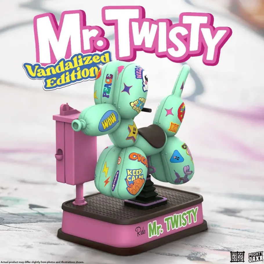 Designer Vinyl>Mighty Jaxx Originals Mighty Jaxx - Mr. Twisty (Vandalized Edition) 9" Vinyl Figure by Jason Freeny
