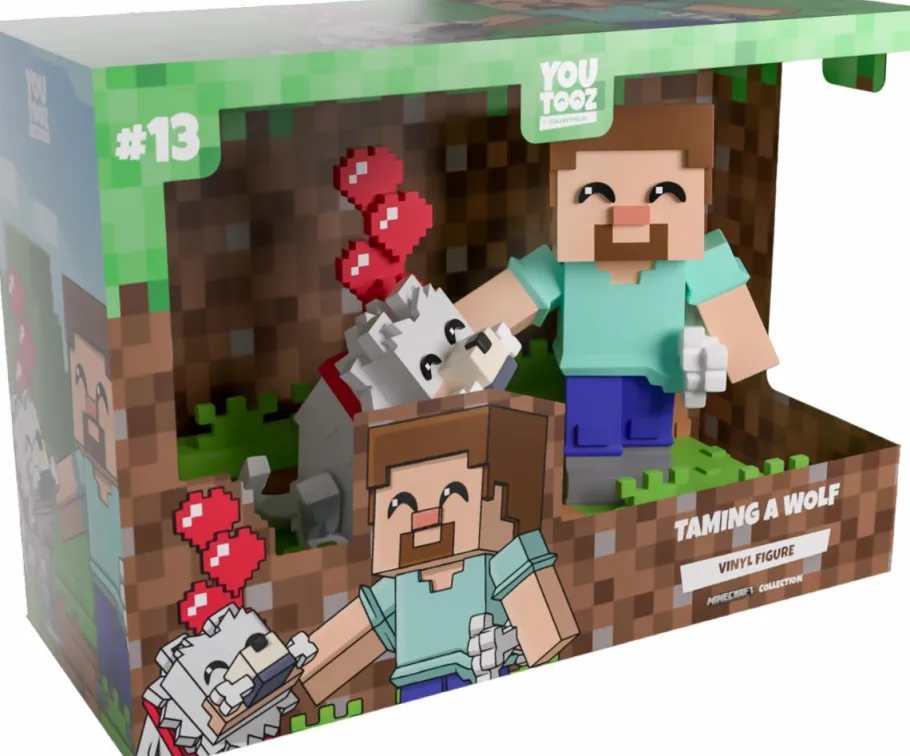 Designer Vinyl>Minecraft - Taming A Wolf 5" Vinyl Figure Diorama