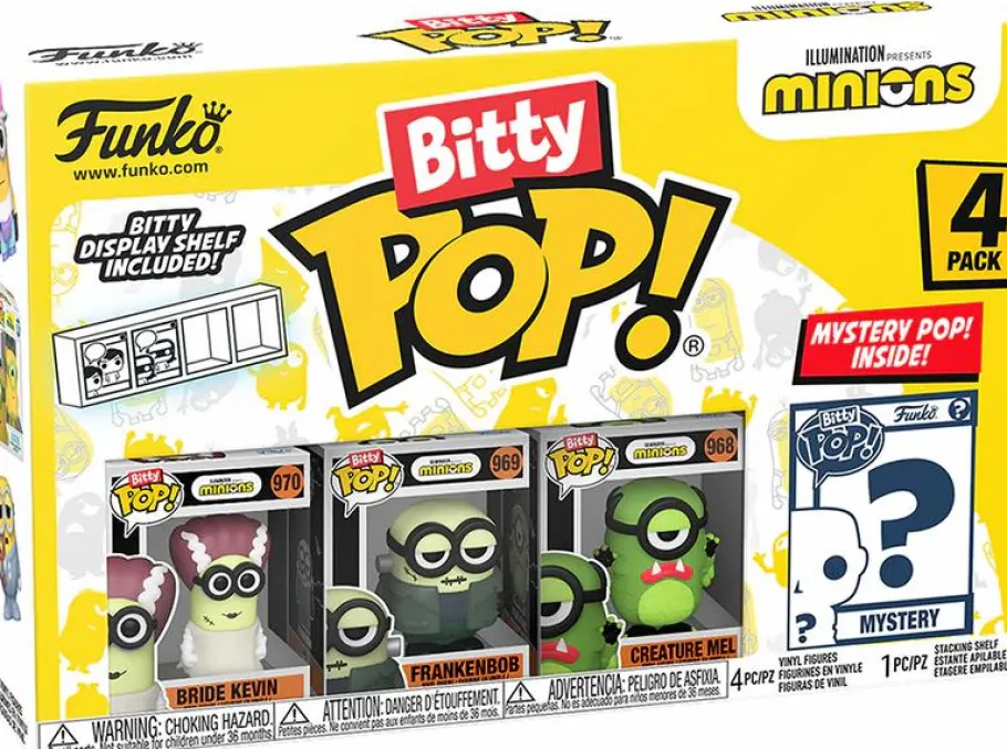 Standard Pop!>Minions - Bride Kevin, Frankenbob, Creature Mel & Mystery Bitty Pop! Vinyl Figure 4-Pack
