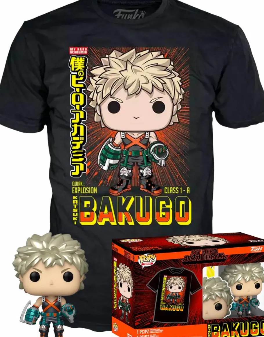 Pop! & Tee Sets>My Hero Academia - Katsuki Bakugo Pop! Vinyl Figure & T-Shirt Box Set