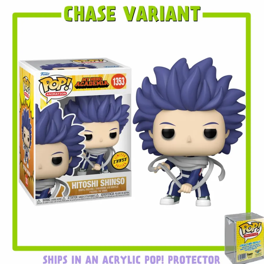 Pop! Chases, Vault, Limited Editions, Ppp Items>My Hero Academia : Season 5 - Hitoshi Shinso Pop! Vinyl Figure in Acrylic Pop! Protector (Chase Variant)